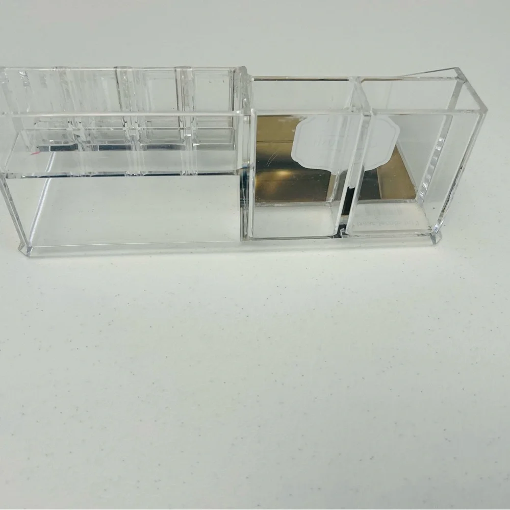Clear and Gold Makeup Organizer